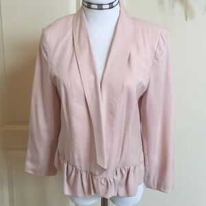 Nwot- Anthropology rose ruffle blazer